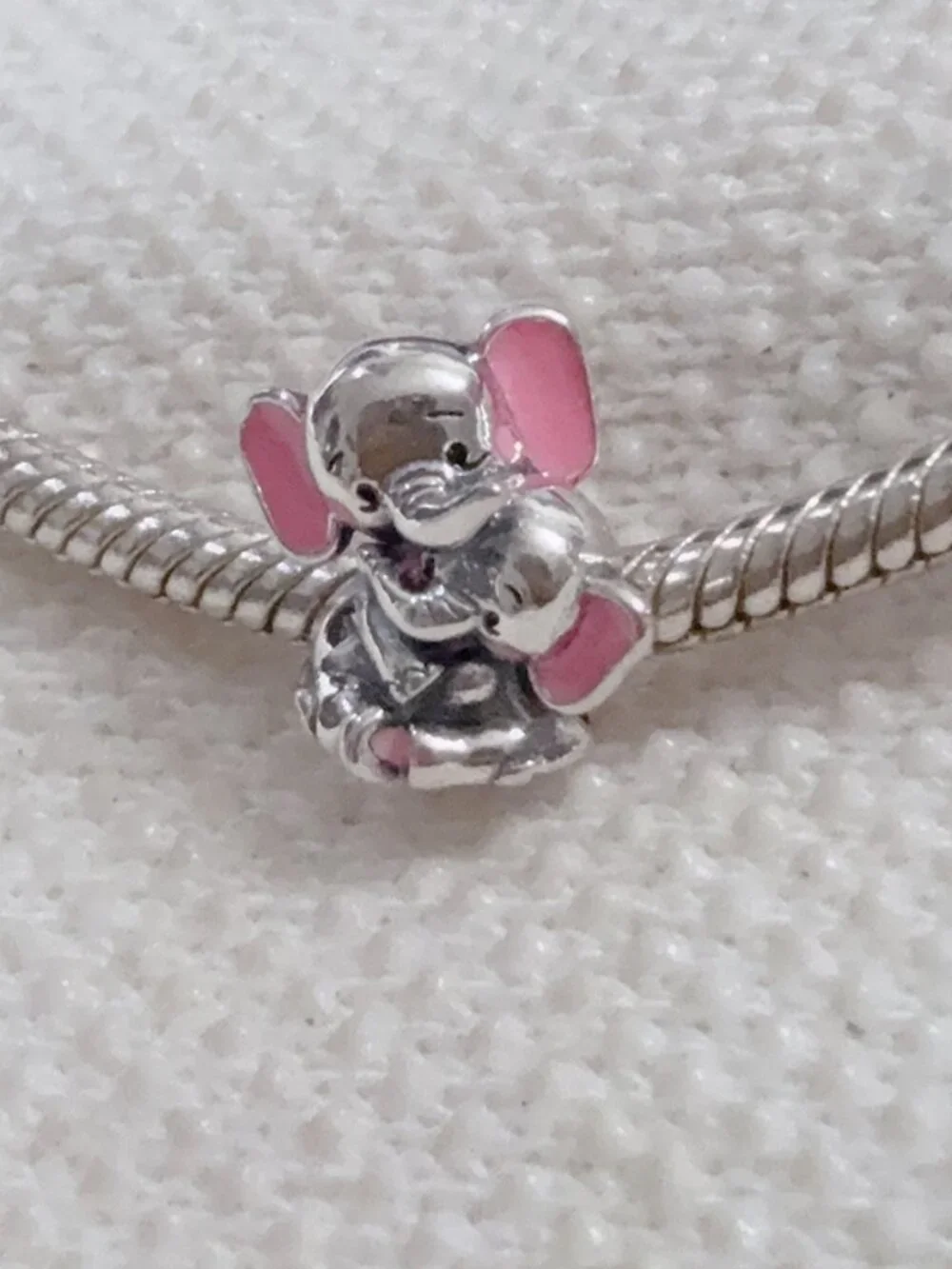Elephant Mom With Baby Charm Silver Charm For Pandora Bracelet Necklace